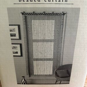 Dark bamboo beaded curtain